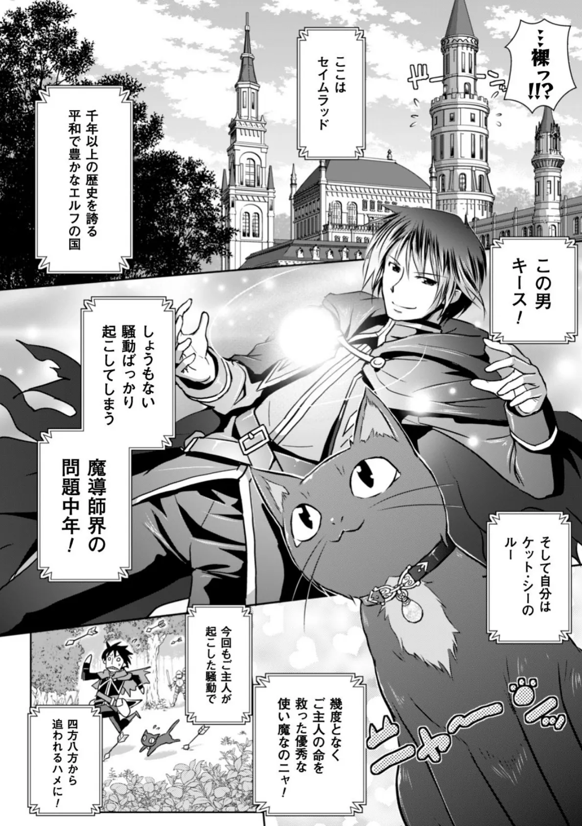 エルフの国の宮廷魔導師になれたので姫様に性的な悪戯をしてみた THE COMIC 4ページ